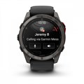 Умные часы Garmin fenix 8 Pro - 51 мм, MicroLED DLC, угольно-серый, черный силиконовый ремешок  010-03380-01 010-03380-01