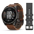 Умные часы Garmin Fenix 8 Pro 47mm Amoled Sapphire Titanium Carbon Grey Chestnut Leather 010-03198-40 010-03198-40