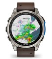 Авиационные смарт-часы Garmin D2 Mach 2 – 47 мм Титан с коричневым кожаным ремешком 010-02904-31