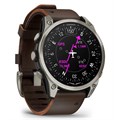 Авиационные смарт-часы Garmin D2 Mach 2 – 47 мм Титан с коричневым кожаным ремешком 010-02904-31