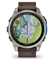 Авиационные смарт-часы Garmin D2 Mach 2 – 47 мм Титан с коричневым кожаным ремешком 010-02904-31