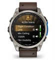Авиационные смарт-часы Garmin D2 Mach 2 – 47 мм Титан с коричневым кожаным ремешком 010-02904-31