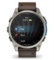 Авиационные смарт-часы Garmin D2 Mach 2 – 47 мм Титан с коричневым кожаным ремешком 010-02904-31