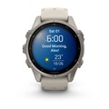 Часы Garmin Fenix 9 - 43mm, Titanium with Fog Gray Silicone Band 010-04761-01