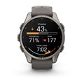 Часы Garmin Fenix 9 - 43mm, Titanium with Pebble Gray Silicone Band 010-04761-11