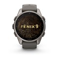 Часы Garmin Fenix 9 - 43mm, Titanium with Pebble Gray Silicone Band 010-04761-11