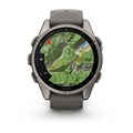 Часы Garmin Fenix 9 - 43mm, Titanium with Pebble Gray Silicone Band 010-04761-11