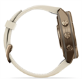 Часы Garmin Fenix 9 Pro - 43mm, inReach, Autumn Gold Titanium with Cream/French Gray Silicone Band 010-04335-21