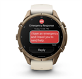 Часы Garmin Fenix 9 Pro - 43mm, inReach, Autumn Gold Titanium with Cream/French Gray Silicone Band 010-04335-21