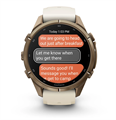 Часы Garmin Fenix 9 Pro - 43mm, inReach, Autumn Gold Titanium with Cream/French Gray Silicone Band 010-04335-21