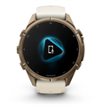 Часы Garmin Fenix 9 Pro - 43mm, inReach, Autumn Gold Titanium with Cream/French Gray Silicone Band 010-04335-21