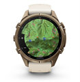 Часы Garmin Fenix 9 Pro - 43mm, inReach, Autumn Gold Titanium with Cream/French Gray Silicone Band 010-04335-21