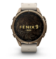 Часы Garmin Fenix 9 Pro - 43mm, inReach, Autumn Gold Titanium with Bone Leather Band 010-04335-41