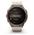 Часы Garmin Fenix 9 Pro - 43mm, inReach, Autumn Gold Titanium with Bone Leather Band 010-04335-41