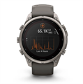 Часы Garmin Fenix 9 Pro - 47mm, Solar, inReach, Titanium with Pebble Gray/Silver Gray Silicone Band 010-04338-01
