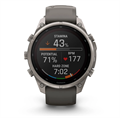 Часы Garmin Fenix 9 Pro - 47mm, Solar, inReach, Titanium with Pebble Gray/Silver Gray Silicone Band 010-04338-01