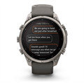 Часы Garmin Fenix 9 Pro - 47mm, Solar, inReach, Titanium with Pebble Gray/Silver Gray Silicone Band 010-04338-01