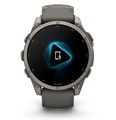 Часы Garmin Fenix 9 - 47mm, Titanium with Pebble Gray Silicone Band 010-04762-01