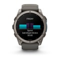 Часы Garmin Fenix 9 - 51mm, Titanium with Pebble Gray Silicone Band 010-04763-01