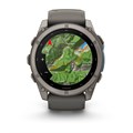 Часы Garmin Fenix 9 - 51mm, Titanium with Pebble Gray Silicone Band 010-04763-01