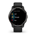 Умные часы Garmin Venu 2 Plus черные с серым безелем и силиконовым ремешком 010-02496-11 010-02496-11