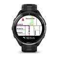 Часы для бега Garmin Forerunner 965 черные, темно-серый DLC титановый безель, с черным ремешком 010-02809-10 010-02809-10