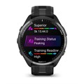 Часы для бега Garmin Forerunner 965 черные, темно-серый DLC титановый безель, с черным ремешком 010-02809-10 010-02809-10