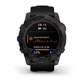 Garmin Fenix 7X Sapphire Solar титановый черный DLC с силиконовым ремешком 010-02541-23