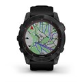Garmin Fenix 7X Sapphire Solar титановый черный DLC с силиконовым ремешком 010-02541-23