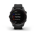 Garmin Fenix 7s Sapphire Solar титановый угольно-серый DLC с силиконовым ремешком (010-02539-25) 010-02539-25