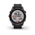 Garmin Fenix 7s Sapphire Solar титановый угольно-серый DLC с силиконовым ремешком (010-02539-25) 010-02539-25