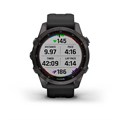 Garmin Fenix 7s Sapphire Solar титановый угольно-серый DLC с силиконовым ремешком (010-02539-25) 010-02539-25