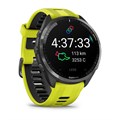 Часы для бега Garmin Forerunner 965 черные, темно-серый DLC титановый безель, с желто-черным ремешком 010-02809-12 010-02809-12