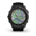 Умные часы Garmin Fenix 7X Sapphire Solar титановый угольно-серый DLC с силик. ремешком 010-02541-11 010-02541-11
