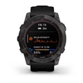 Умные часы Garmin Fenix 7X Sapphire Solar титановый угольно-серый DLC с силик. ремешком 010-02541-11 010-02541-11