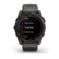 Garmin Fenix 7X Sapphire Solar титановый угольно-серый DLC с угольно-серым титановым DLC браслетом 010-02541-27