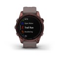 Garmin Fenix 7s Sapphire Solar титановый темно-бронзовый с сланцево-серым силиконовым ремешком  010-02539-29 010-02539-29 - фото 5985