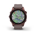 Garmin Fenix 7s Sapphire Solar титановый темно-бронзовый с сланцево-серым силиконовым ремешком  010-02539-29 010-02539-29 - фото 5987