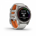 Умные часы Garmin Fenix 7 Pro Sapphire Solar титановый серый с серо-оранжевым ремешком 010-02777-21 010-02777-21 - фото 6673