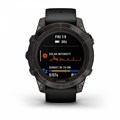 Умные часы Garmin Fenix 7 Pro Sapphire Solar титан DLC Carbon Grey с черным браслетом (010-02777-11) 010-02777-11 - фото 6684