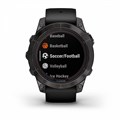 Умные часы Garmin Fenix 7 Pro Sapphire Solar титан DLC Carbon Grey с черным браслетом (010-02777-11) 010-02777-11 - фото 6690
