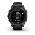 Умные часы Garmin Fenix 7 Pro Sapphire Solar титан DLC Carbon Grey с черным браслетом (010-02777-11) 010-02777-11 - фото 6693