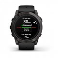 Garmin epix Pro (Gen 2) Sapphire Edition 51 мм, титановый угольно-серый, DLC, черный силиконовый ремешок 010-02804-01
