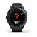 Garmin epix Pro (Gen 2) Sapphire Edition 51 мм, титановый угольно-серый, DLC, черный силиконовый ремешок 010-02804-01