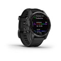 Умные часы Garmin Fenix 7s Solar серый с черным силиконовым ремешком 010-02539-13 010-02539-13