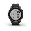 Умные часы Garmin Fenix 7s Solar серый с черным силиконовым ремешком 010-02539-13 010-02539-13