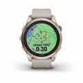 Garmin Fenix 7s Pro Sapphire Solar золотистый корпус со светло-песочным ремешком (010-02776-15) 010-02776-15 - фото 7141