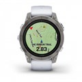 Garmin epix Pro (Gen 2) Sapphire Edition 47 мм, титановый, белый DLC, белый ремешок ( 010-02803-21 ) 010-02803-21