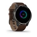 Умные часы Garmin Venu 2 Plus серый с серым безелем и кожаным ремешком  ( 010-02496-15 ) 010-02496-15