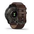 Умные часы Garmin Venu 2 Plus серый с серым безелем и кожаным ремешком  ( 010-02496-15 ) 010-02496-15